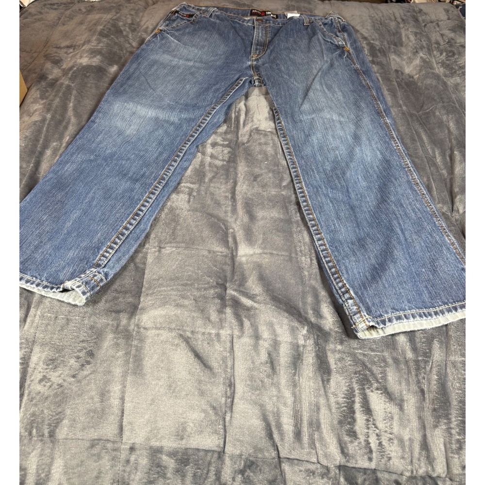 Ariat M4 Low Rise Boot Cut Jeans Mens 42x30 Blue Denim‎ USA Fabric